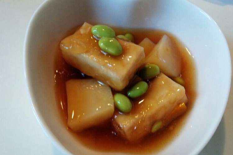 高野豆腐と枝豆のあんかけ レシピ 作り方 By いちごてんと クックパッド 簡単おいしいみんなのレシピが356万品