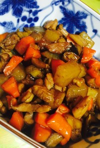 鶏と根菜の煮物