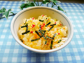 お茶漬け海苔で*卵かけご飯*