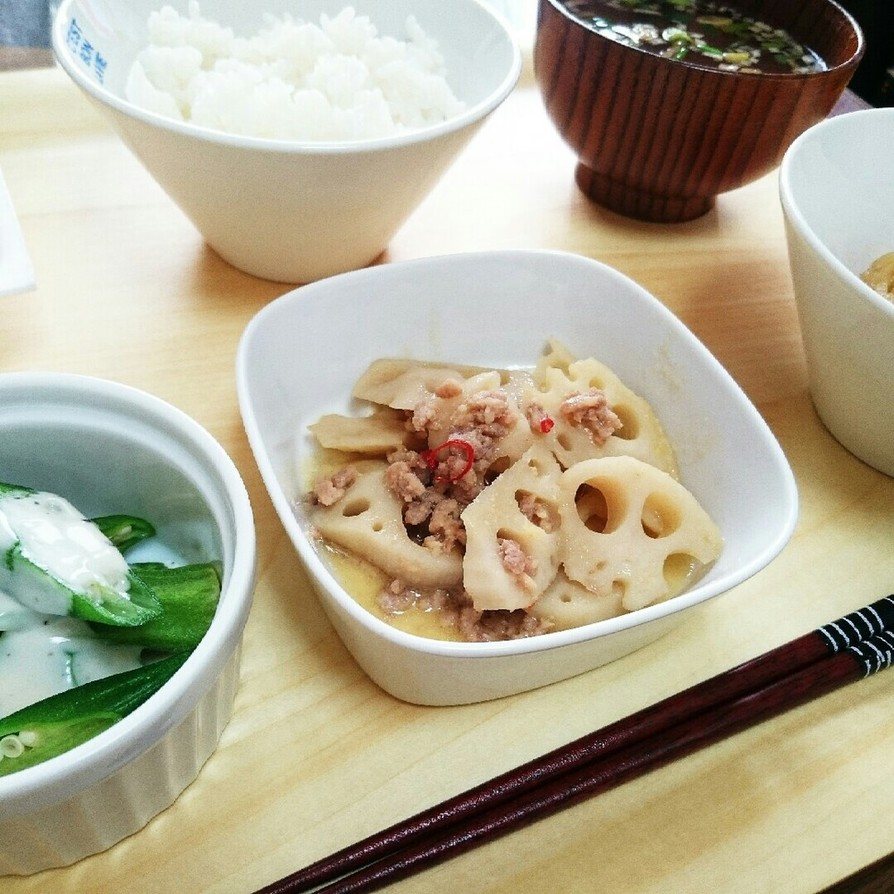 業務スーパー ♡ レンコンと挽肉の味噌煮の画像