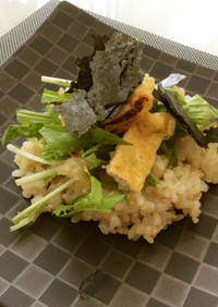 玄米ご飯のお揚げ丼☆マクロビ