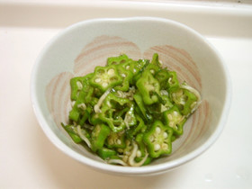 生ままが美味しいんです!!オクラの酢の物