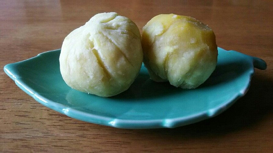 栗の甘露煮と薩摩芋で栗きんとんの画像