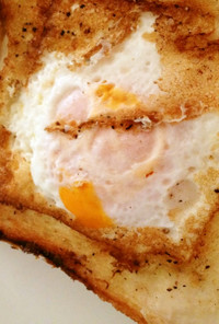 twメモ：卵とチーズのくりぬきトースト