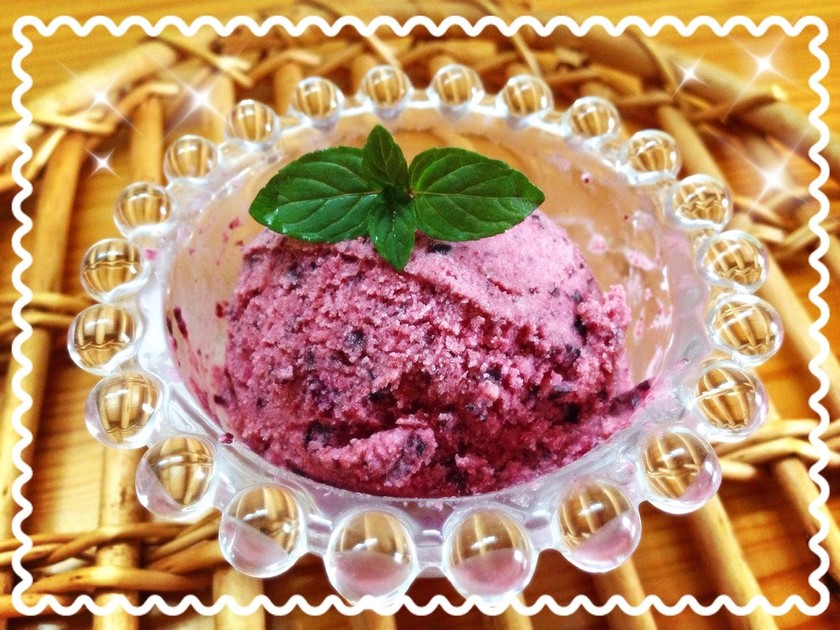 ブルーベリークランブルアイスクリームのレシピ