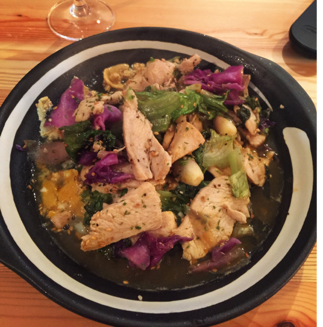 鶏胸肉と紫キャベツの画像