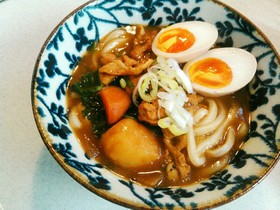 余りカレーでカレーうどん♡めんつゆで簡単