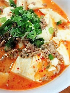ごまだれで作る!坦々風煮込み豆腐♡
