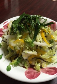 白菜と塩こぶのサラダ