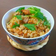 さば缶オンリーで炊き込みごはんの写真