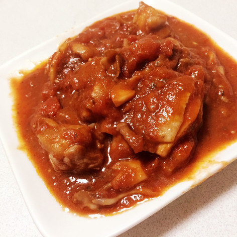 簡単美味♡鶏と舞茸のトマトバジル煮込み♡