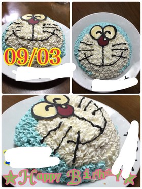 簡単 立体ケーキ ドラえもん《記録》