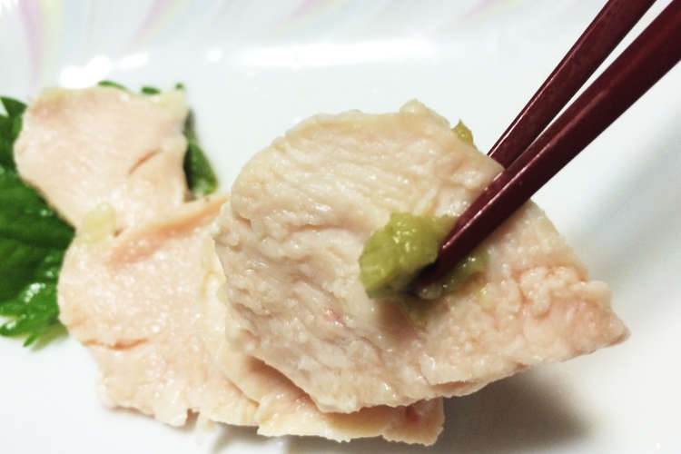 驚きの柔らかさ 鶏ムネ肉の刺身風 レシピ 作り方 By おみつさん２ クックパッド 簡単おいしいみんなのレシピが376万品