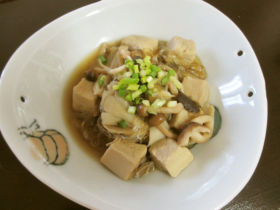 小さなこうや❤高野豆腐と葛きりのきのこ煮の画像