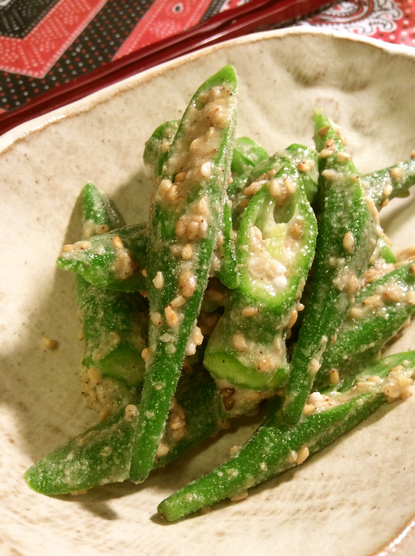 隠し味にお酢☆ オクラの胡麻あえ