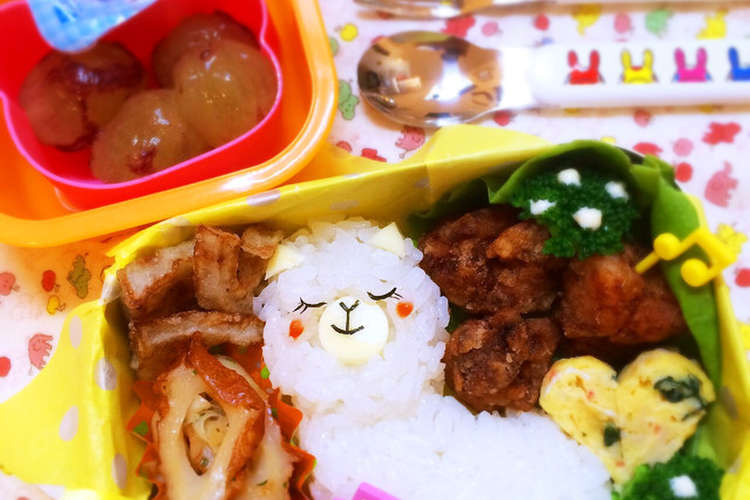 簡単キャラ弁 アルパカさん弁当 レシピ 作り方 By まぁぼりぃ クックパッド 簡単おいしいみんなのレシピが363万品