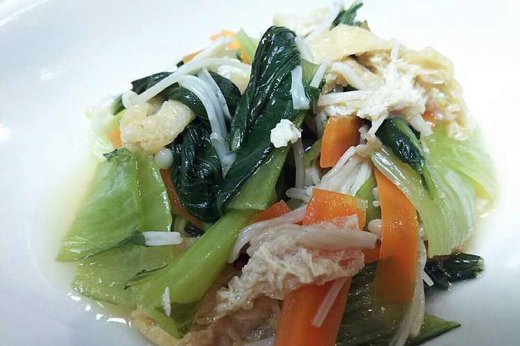 チンゲン菜と油あげの煮浸し レシピ 作り方 By まるんくん クックパッド 簡単おいしいみんなのレシピが367万品