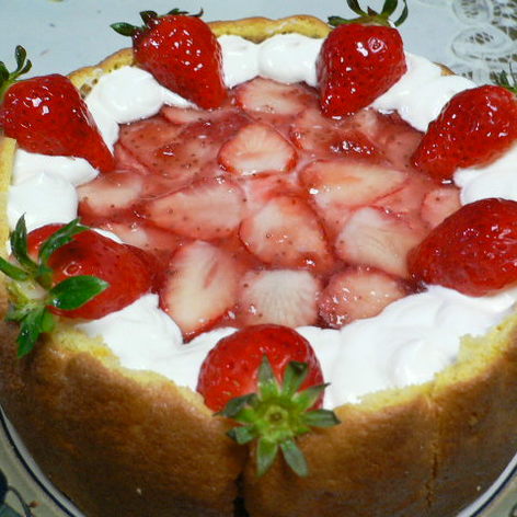 苺シャルロットケーキ・。+゜☆。*．