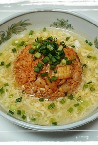 豚キムチ&卵スープのスープチャーハン
