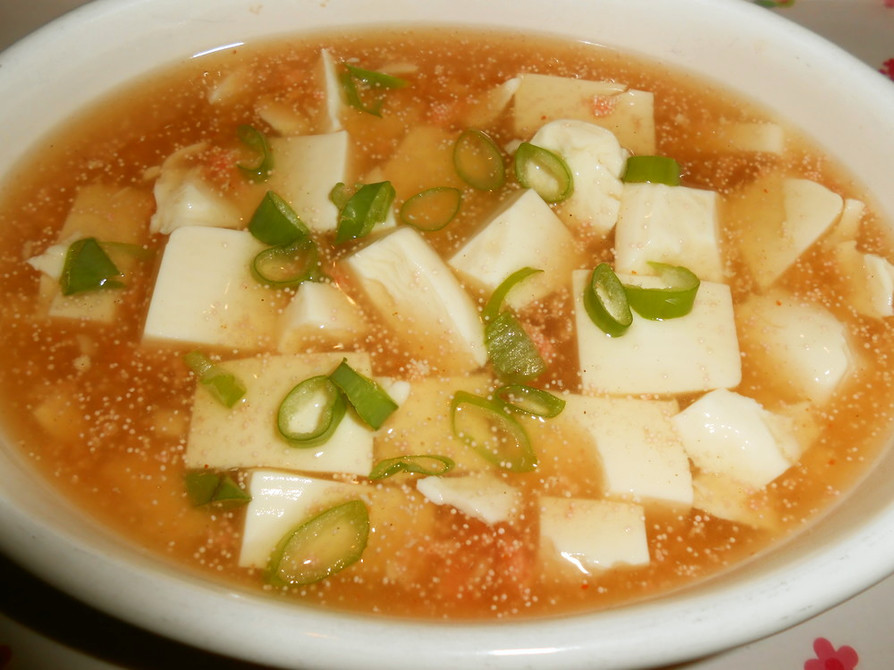 豆腐と明太子のとろ～りスープの画像