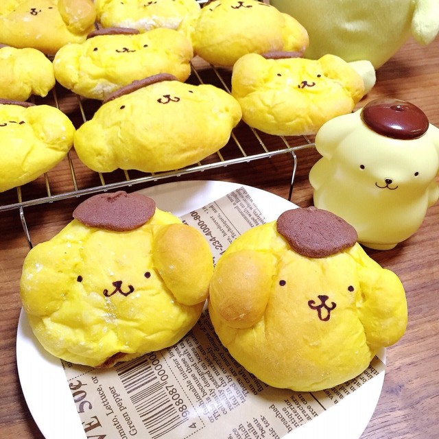 ポムポムプリンのクリームパン キャラパン レシピ 作り方 By ちゅんまっち クックパッド