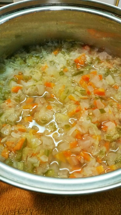 簡単☆野菜スープで万能離乳食の写真