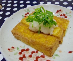 簡単♡さっぱり♪厚揚げ焼きの大根おろし