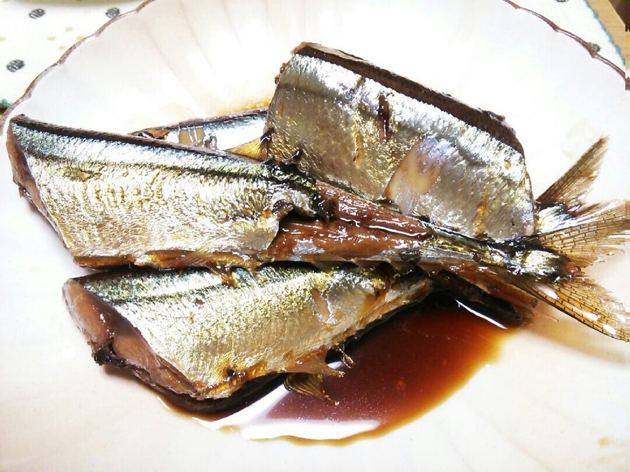 簡単にできる、秋刀魚の煮付け。魚料理の画像