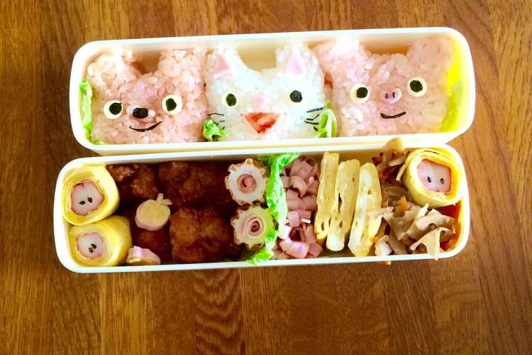 簡単 キャラ弁 ノンタンおにぎり レシピ 作り方 By マリー クックパッド 簡単おいしいみんなのレシピが376万品