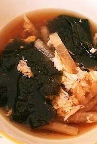 真っ黒だけど、美味しい！のりスープ☆