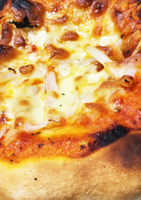 百均のパイ皿で✧窯焼き風ピザ