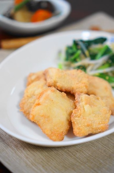 粉豆腐衣でサクサク♬鶏肉の辛子揚げの写真
