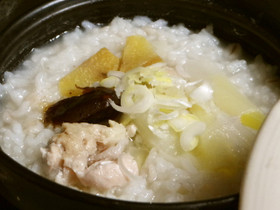 鶏胸肉のお腹においしいおかゆ