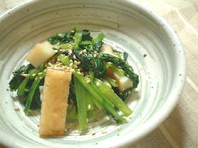 小松菜と平てんの煮びたしの画像