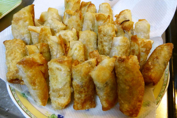 餃子の皮でミニ春巻き レシピ 作り方 By Hamhamhamu クックパッド 簡単おいしいみんなのレシピが351万品