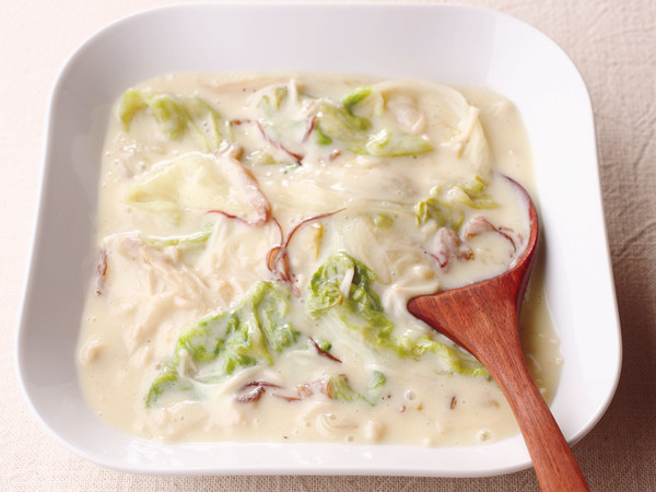 レタスとえのきの中華クリーム煮