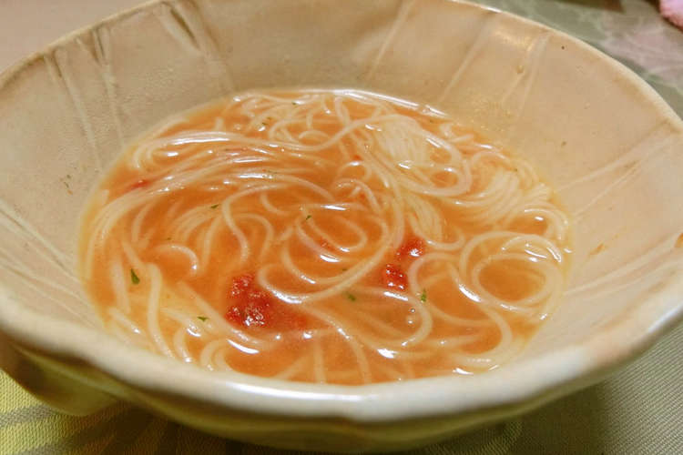 山ごはんに トマトスープそうめん レシピ 作り方 By ぼなぺちアコ クックパッド 簡単おいしいみんなのレシピが371万品