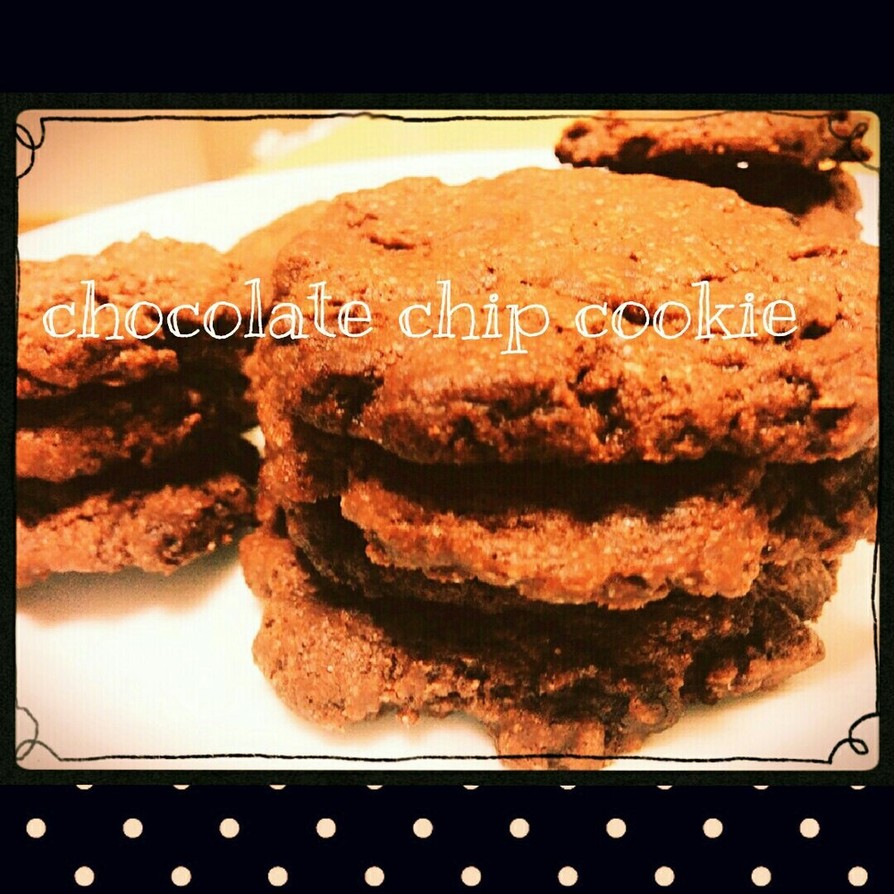 簡単♡チョコチップココアクッキーの画像