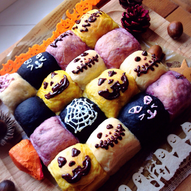 ちぎりパン&おばけロリースパン☆ハロウィン ちぎりパン&おばけロリースパン☆ハロウィン
