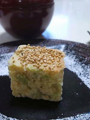 枝豆と高野豆腐のケーキの画像