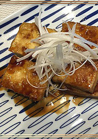 高野豆腐の鶏挽肉はさみ焼ソテー