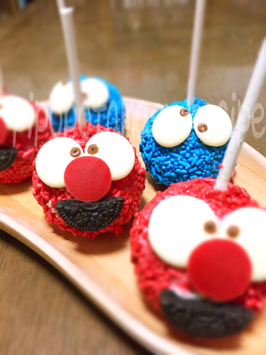 エルモ&クッキーモンスター☆ケーキポップ