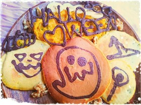 ✲かぼちゃのおばけパンケーキ✲