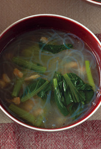 春雨と干しエビの中華スープ