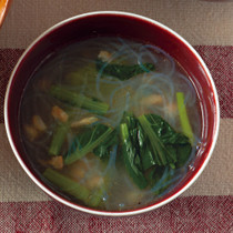 春雨と干しエビの中華スープ