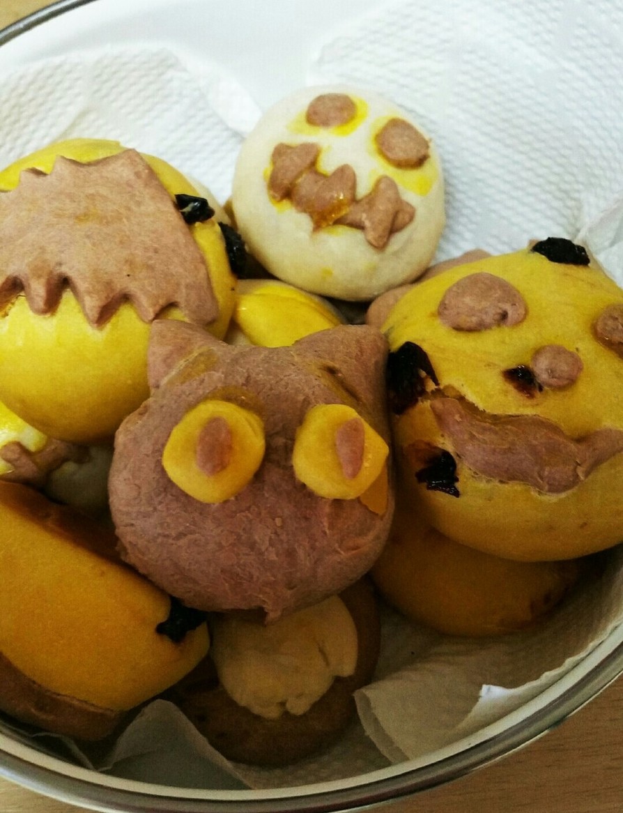ハロウィン☆三色パンの画像