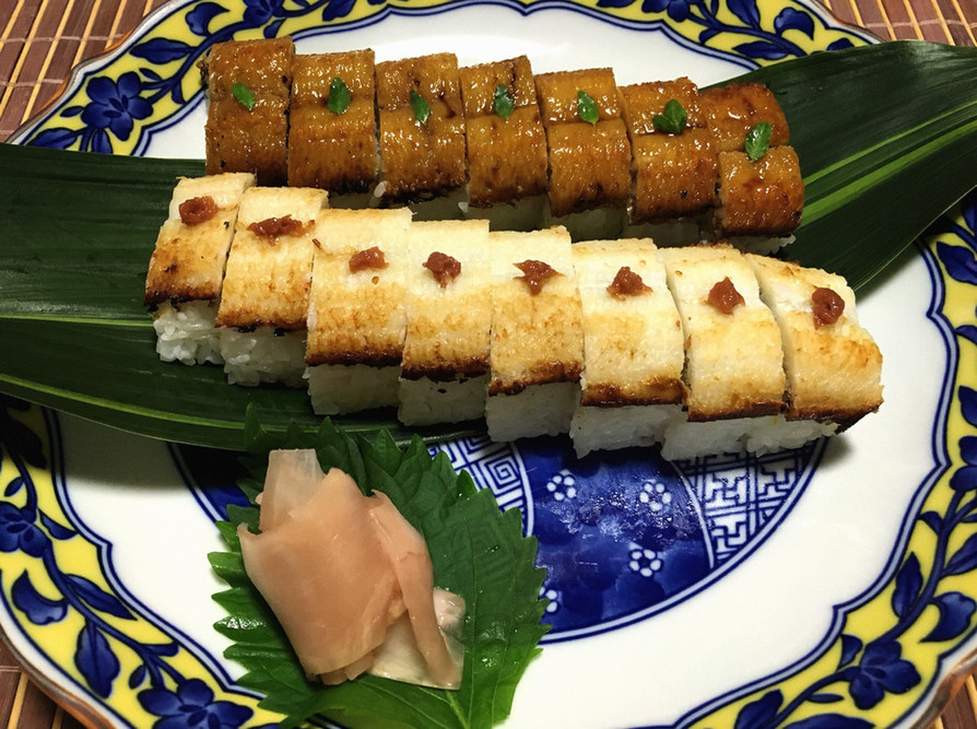 鱧の押し寿司2種類〜白焼き〜蒲焼〜の画像