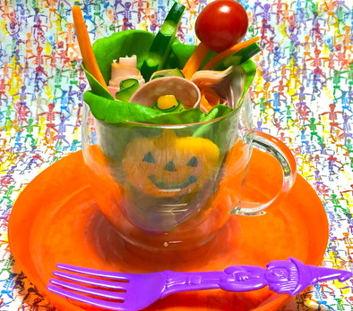 サラダ菜のハロウィン☆ブーケサラダ♪の写真