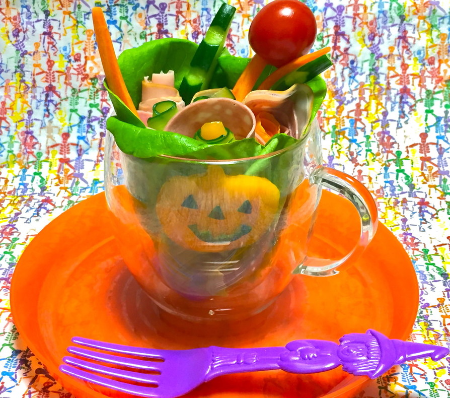 サラダ菜のハロウィン☆ブーケサラダ♪の画像