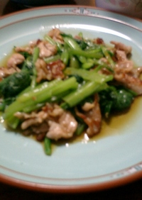 小松菜と豚肉のボリュームサラダ